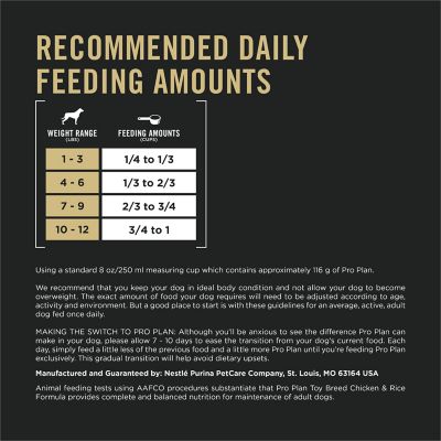 Image showing 9 th Purina Pro Plan Chicken & Rice Formula Toy Breed Dry Dog Food