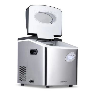 Image showing 7 th NewAir 50 lb. Ice/Day Stainless Steel Portable Ice Maker, 3 Ice Sizes and Easy to Clean BPA-Free Parts