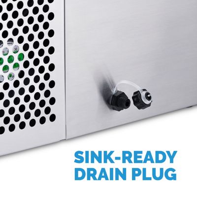 Image showing 12 th NewAir 50 lb. Ice/Day Stainless Steel Portable Ice Maker, 3 Ice Sizes and Easy to Clean BPA-Free Parts