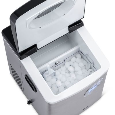 Image showing 13 th NewAir 50 lb. Ice/Day Stainless Steel Portable Ice Maker, 3 Ice Sizes and Easy to Clean BPA-Free Parts