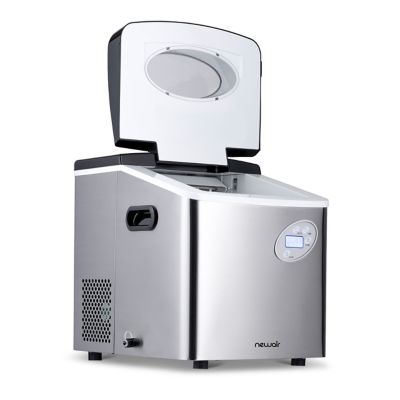 Image showing 15 th NewAir 50 lb. Ice/Day Stainless Steel Portable Ice Maker, 3 Ice Sizes and Easy to Clean BPA-Free Parts