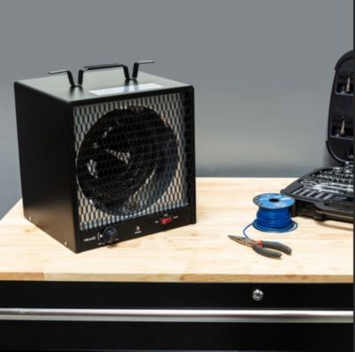 Image showing 6 th NewAir Electric Garage Heater, 560 sq. ft., 19,107 BTU, 5,600W, 240V, 6 ft. Cord Wrap and Carrying Handle