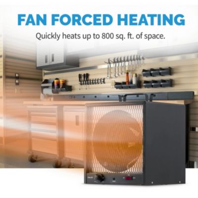 Image showing 13 th NewAir Electric Garage Heater, 560 sq. ft., 19,107 BTU, 5,600W, 240V, 6 ft. Cord Wrap and Carrying Handle