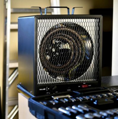 Image showing 16 th NewAir Electric Garage Heater, 560 sq. ft., 19,107 BTU, 5,600W, 240V, 6 ft. Cord Wrap and Carrying Handle