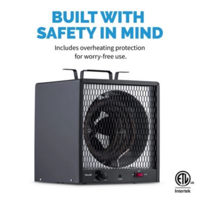 Image showing 17 th NewAir Electric Garage Heater, 560 sq. ft., 19,107 BTU, 5,600W, 240V, 6 ft. Cord Wrap and Carrying Handle