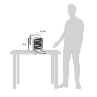 Image showing 9 th NewAir Electric Garage Heater, 500 sq. ft., 17,060 BTU, Ceiling Mount with Adjustable Louvers and Tilt Head