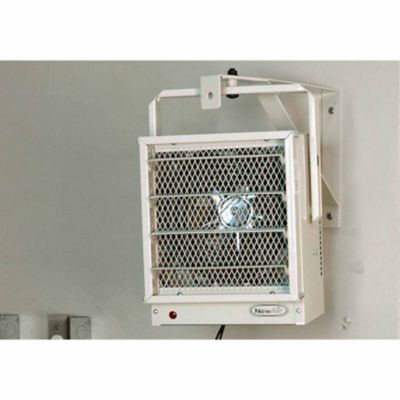 Image showing 15 th NewAir Electric Garage Heater, 500 sq. ft., 17,060 BTU, Ceiling Mount with Adjustable Louvers and Tilt Head