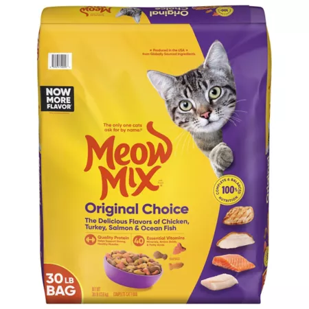 Meow Mix Original Choice All Life Stages Indoor/Outdoor Chicken Turkey Salmon and Ocean Fish Recipe Dry Cat Food Dry Cat Food