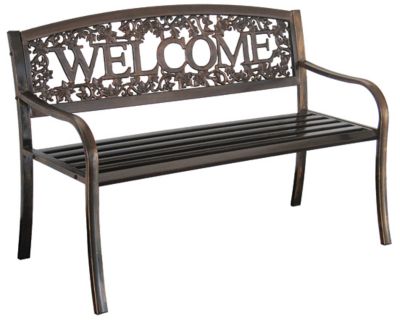 Leigh Country Welcome Metal Patio Bench