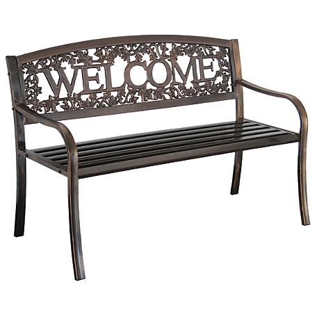 Leigh Country Welcome Metal Patio Bench