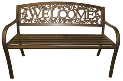 Image showing  50.5 in. Welcome Metal Patio Bench