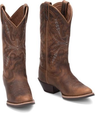 justin round toe womens boots