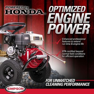 Image showing  4,000 PSI 3.5 GPM Gas Cold Water PowerShot Professional Pressure Washer, Honda GX270 Engine, 49-State