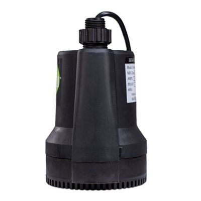 Image showing  1/6 HP 115V Electric Thermoplastic Manual Submersible Utility Pump, 1,680 GPH