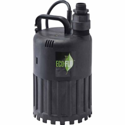 ECO-FLO Products Inc. 1/2HP 115V Thermoplastic Manual Submersible Utility Pump, SUP80