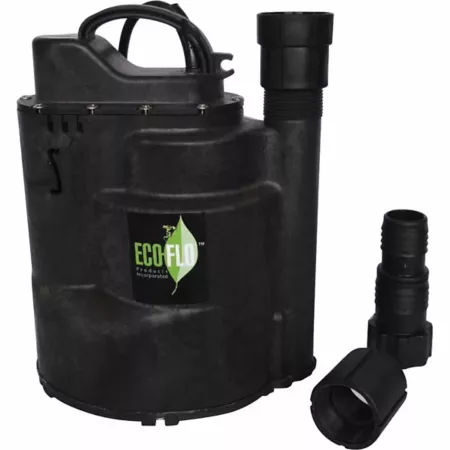 ECO-FLO Products Inc 1/4 HP Electric Automatic Plastic Submersible Utility Pump 115V 1800 GPH SUP57 Utility Pumps