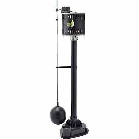ECO-FLO Products Inc. 1/3 HP Column Style Sump Pump, Thermoplastic