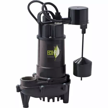 ECO-FLO Products Inc 1/3 HP Cast Iron Sump Pump with Vertical Switch Sump Pumps