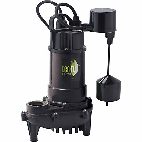 ECO-FLO Products Inc. 1/2 HP Cast-Iron Sump Pump with Vertical Switch