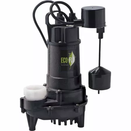 ECO-FLO Products Inc 3/4 HP 115V Cast Iron Electric Sump Pump with Vertical Switch 6 000 GPH Sump Pumps