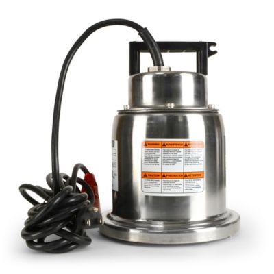 Image showing  1-1/4 HP 115V Electric Stainless Steel Submersible Utility Pump, 1,500 GPH, SUP64