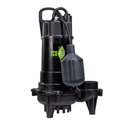 ECO-FLO Products Inc. 3/4 HP 115V Electric Cast Iron Sump Pump with Wide-Angle Switch, 6,000 GPH