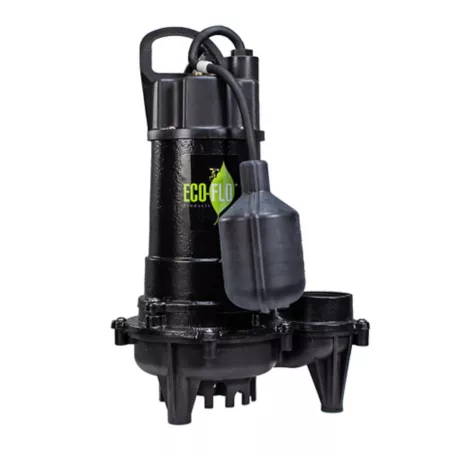 ECO-FLO Products Inc 3/4 HP 115V Cast Iron Electric Sump Pump with Wide Angle Switch 6 000 GPH Sump Pumps