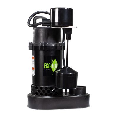 ECO-FLO Products Inc. Anodized Aluminum Sump Pump with Vertical Switch