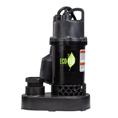 Image showing 7 th ECO-FLO Products Inc. 1/3 hp 115 V Electric Anodized Aluminum Sump Pump with Wide-Angle Switch, 3,540 GPH