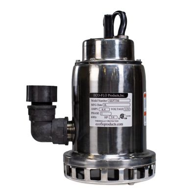 Image showing  115V Electric Stainless Steel Utility Water Pump, 3,000 GPH, SEP75M