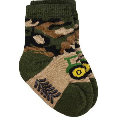 John Deere Unisex Toddler Tractor Camo Crew Socks