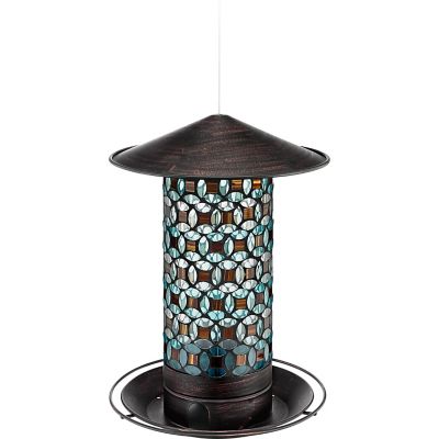 Royal Wing Decorative Mosaic Glass Metal Bird Feeder At Tractor