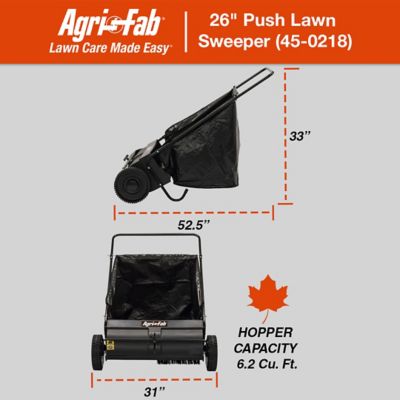 Image showing  26 in. Push Lawn Sweeper, 31 x 52.5 x 33 in.