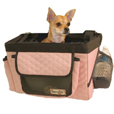 Image showing  Pet Bicycle Basket, 10 in. x 13 in. x 10 in., Compatible with Pets up to 15 lb., Pink/Grey