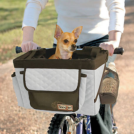 Snoozer Pet Bicycle Basket, 10 in. x 13 in. x 10 in., Compatible with Pets up to 15 lb., Grey/Black