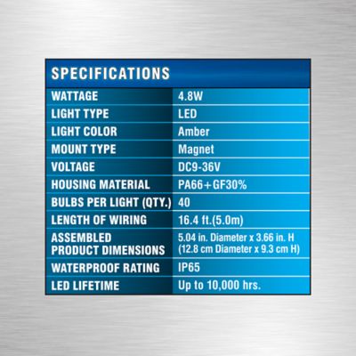 Image showing  Magnetic Amber Light, 5 in.