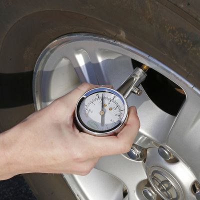 Image showing  5-60 PSI Chrome Dial Tire Gauge