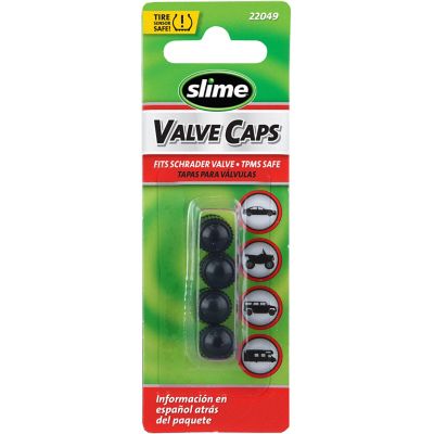 Slime Black Plastic Tire Valve Caps, 22049