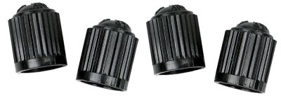 Image showing  Plastic Tire Valve Caps, Black, 4-Pack