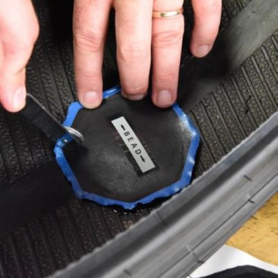 Image showing  Heavy-Duty Bias Ply Tire Patches, 4 in., 2-Pack