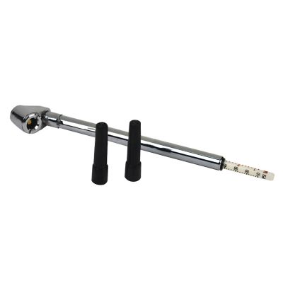 Image showing  10-120 PSI Dual Head Pencil Tire Pressure Gauge with Valve Extenders