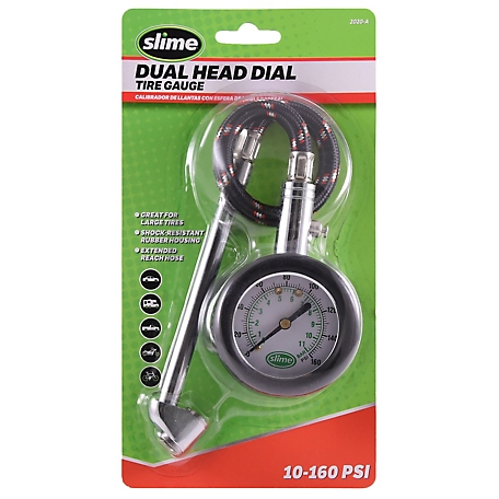 Slime 10-160 PSI Dual Head Dial Tire Gauge