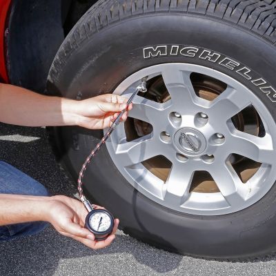 Image showing  10-160 PSI Dual-Head Dial Tire Gauge