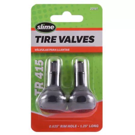 Slime Tubeless Tire Valve 1-1/4 in x 9/14 in 2-Pack Tire Valve Stems