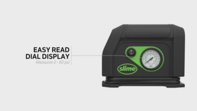 Slime 40050 Tire Inflator With Gauge And Light 12 Volt 