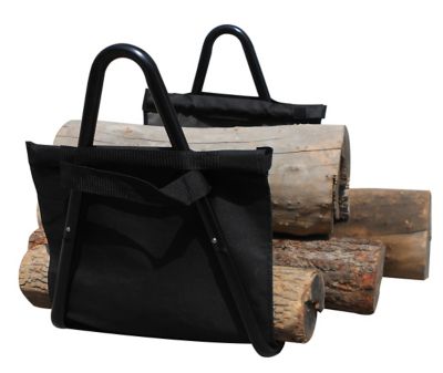 Image showing  18-3/4 in. x 15.125 in. Nylon Log Carrier and Stand