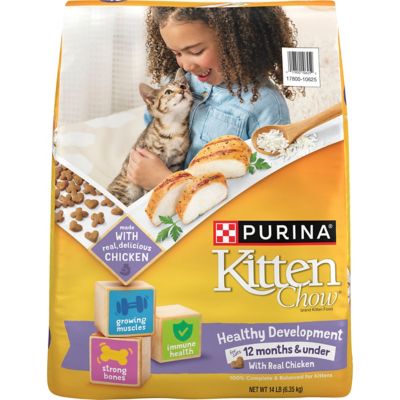 Purina Kitten Chow Kitten Indoor/Outdoor Nurture Muscle and Brain Development Farm-Raised Chicken Recipe Dry Cat Food