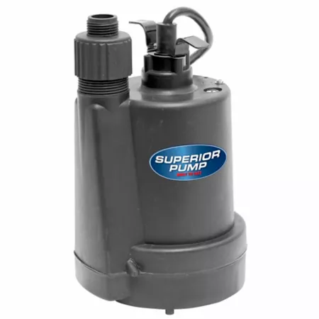 Superior Pump Thermoplastic Electric Submersible Utility Pump 1/4 HP 120V 1800 GPH Utility Pumps