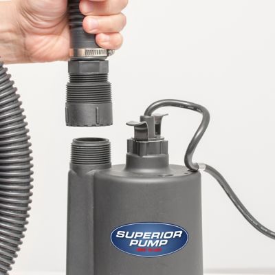 Image showing  1/4 HP 120V Electric Submersible Thermoplastic Utility Pump, 1,800 GPH