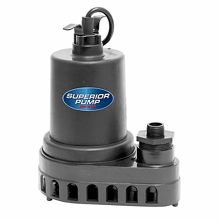 Superior Pump 1/2 HP Submersible Thermoplastic Utility Pump, 91570
